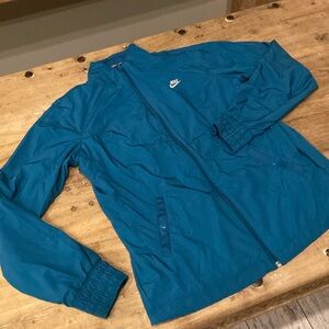 Nike teal swoosh jacket 12-14 large